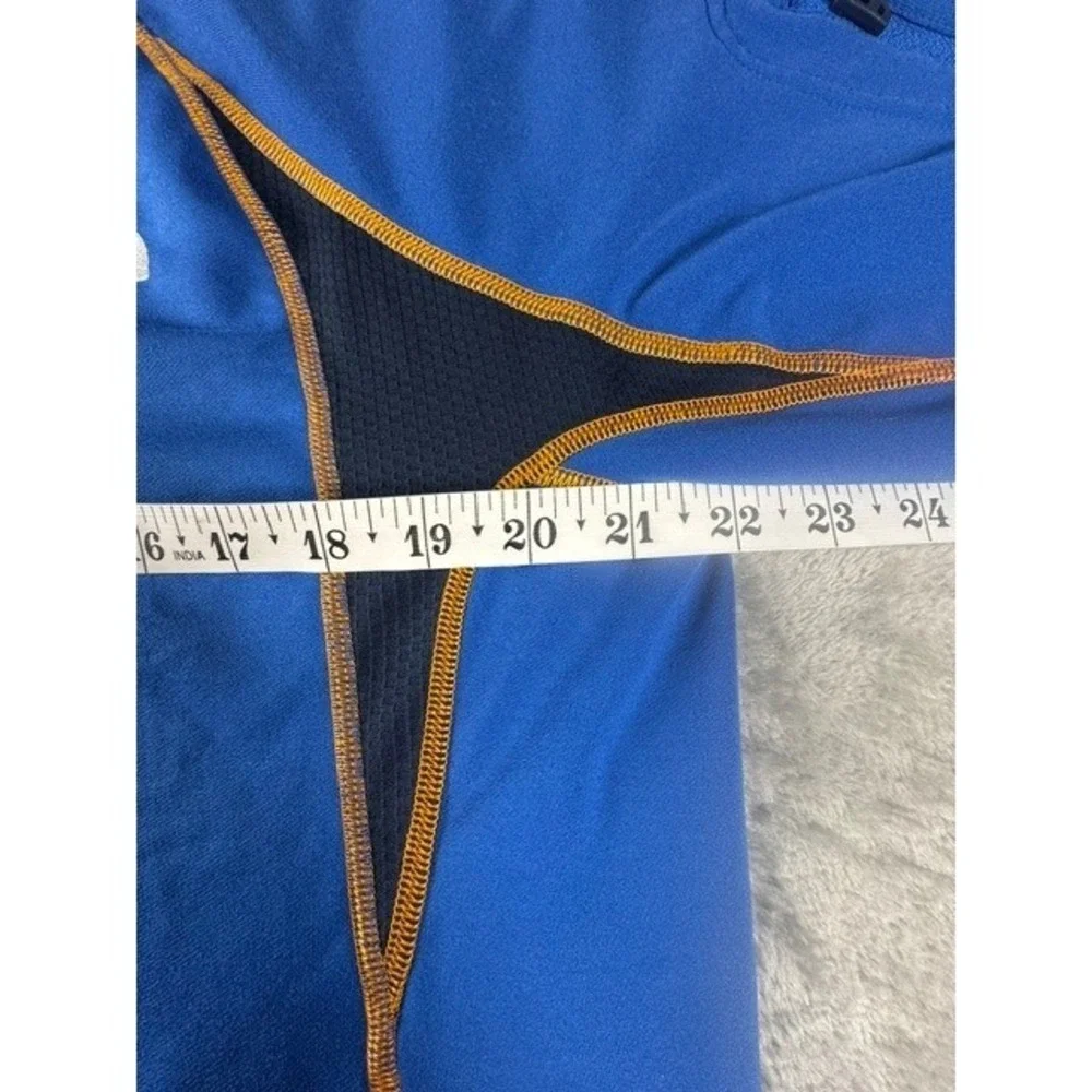 The North Face Pullover Mens L Blue 1/4 Zip Long Sleeve Active Top Mesh Trim
